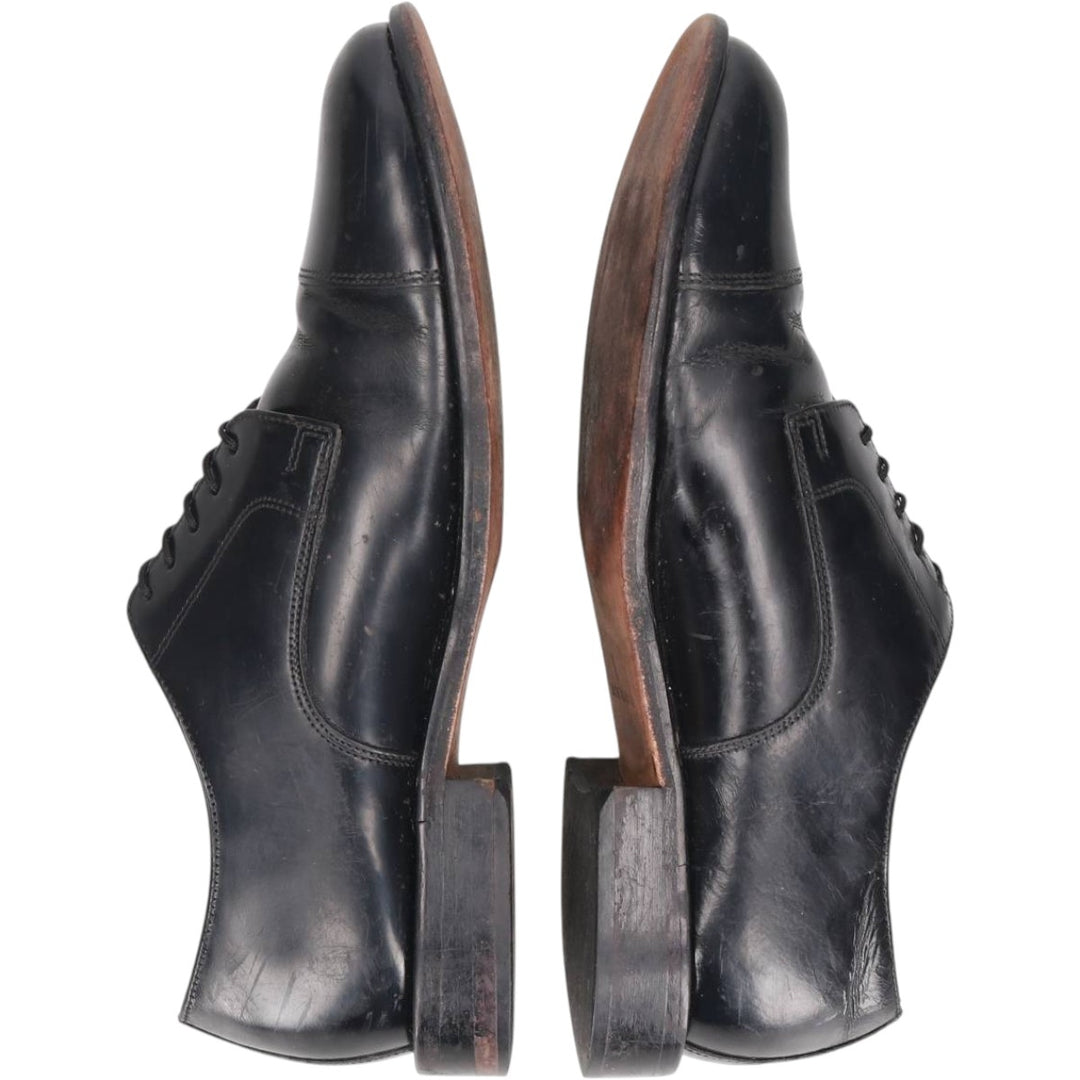 Bostonian straight-tip shoes Men's 26.5cm genuine leather black type Vintage Second Hand