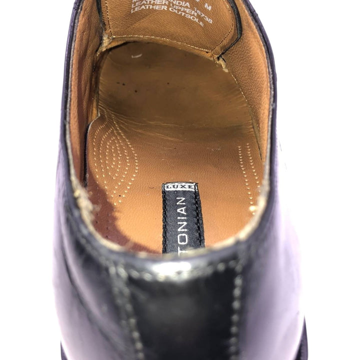 Bostonian straight-tip shoes Men's 26.5cm genuine leather black type Vintage Second Hand