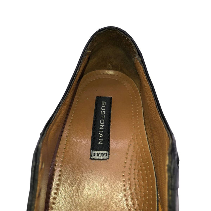 Bostonian straight-tip shoes Men's 26.5cm genuine leather black type Vintage Second Hand