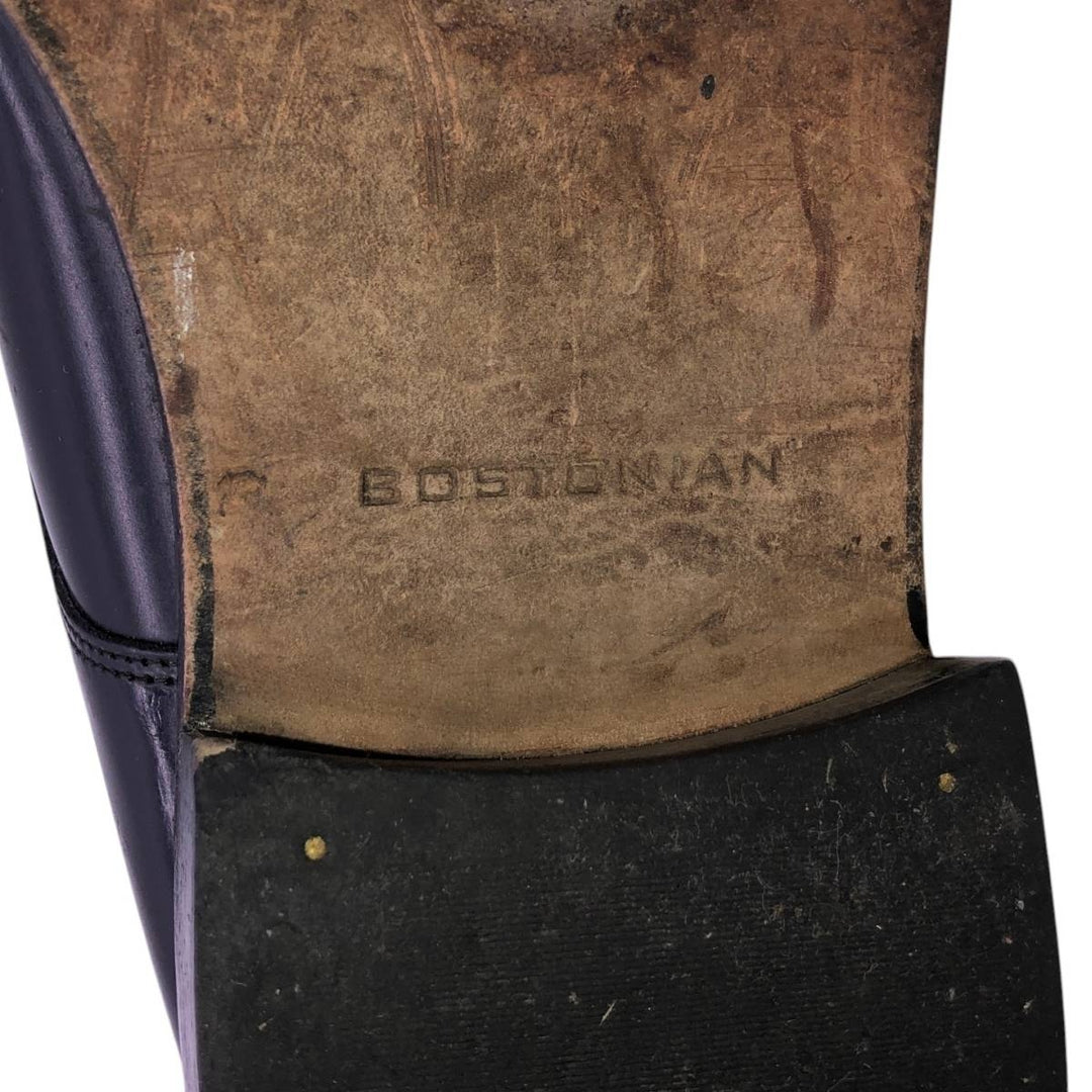 Bostonian straight-tip shoes Men's 26.5cm genuine leather black type Vintage Second Hand