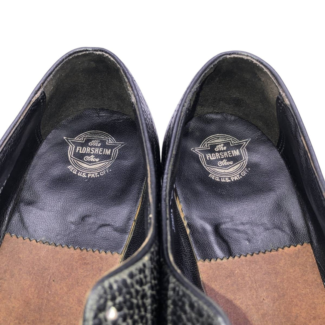 Florsheim U-tip shoes, size 9 1/2D Men's 27.5cm unclear black type Vintage Second Hand