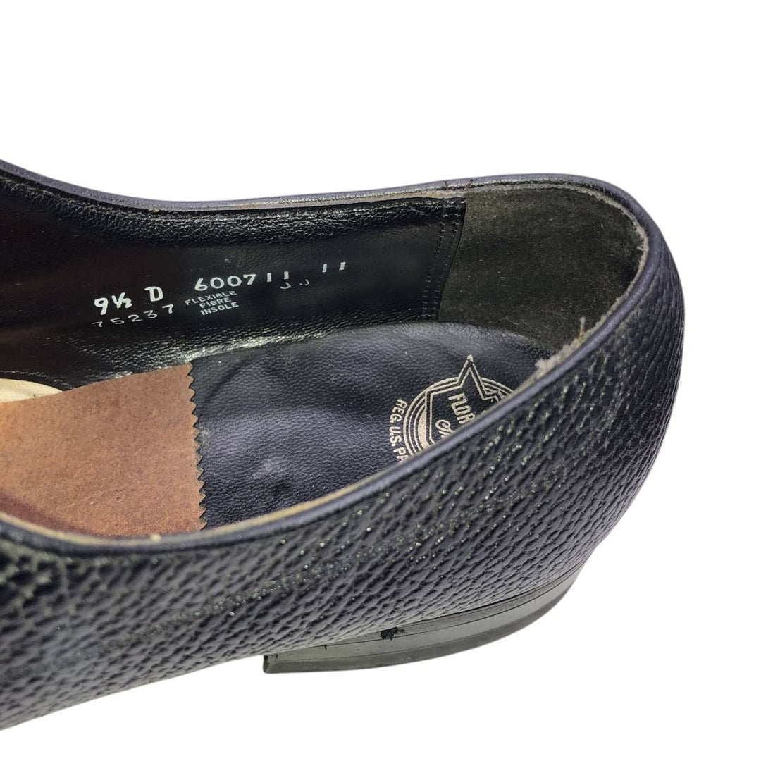 Florsheim U-tip shoes, size 9 1/2D Men's 27.5cm unclear black type Vintage Second Hand