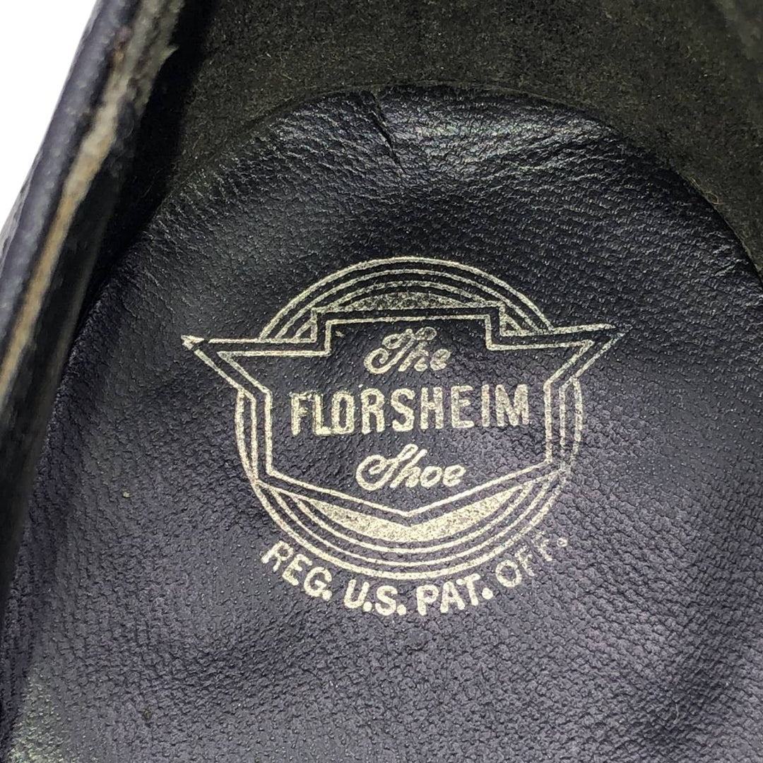 Florsheim U-tip shoes, size 9 1/2D Men's 27.5cm unclear black type Vintage Second Hand