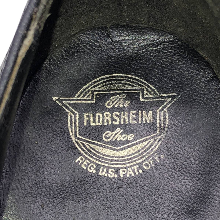 Florsheim U-tip shoes, size 9 1/2D Men's 27.5cm unclear black type Vintage Second Hand