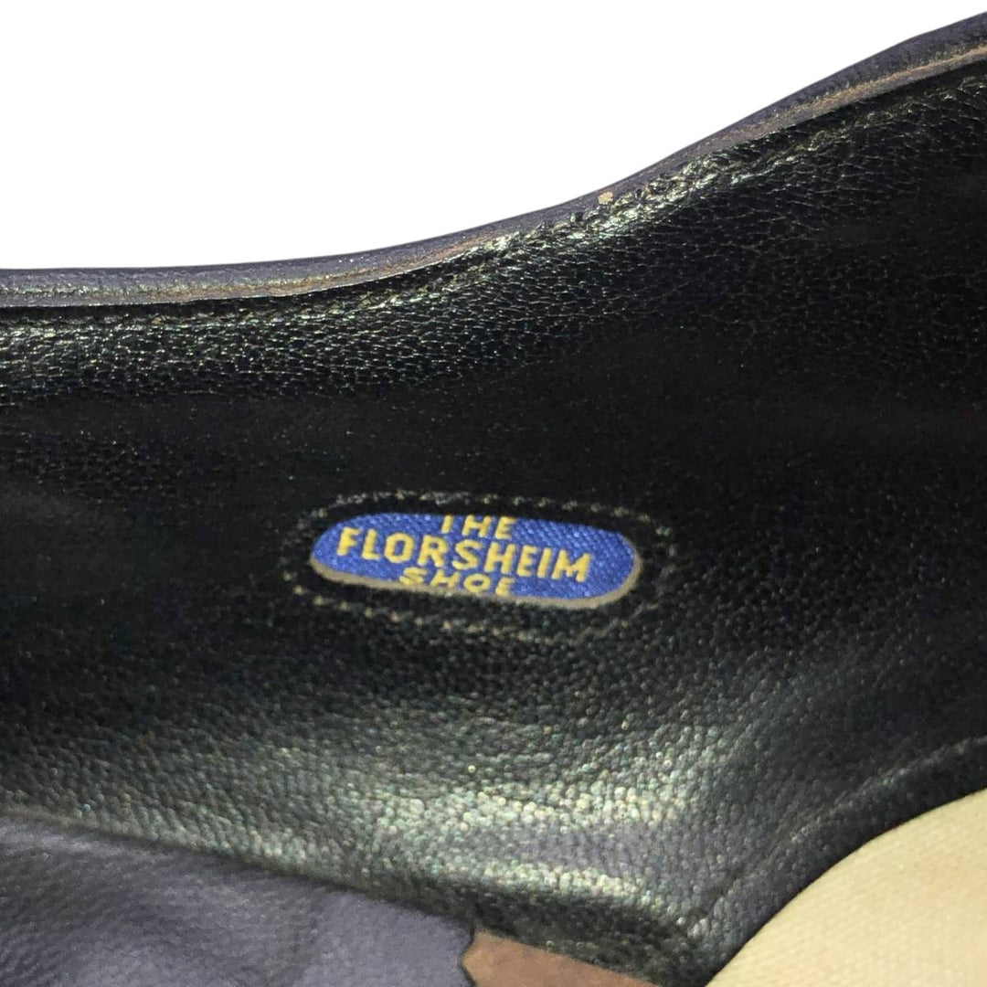 Florsheim U-tip shoes, size 9 1/2D Men's 27.5cm unclear black type Vintage Second Hand