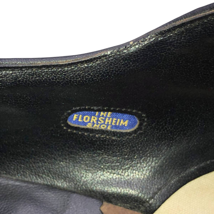 Florsheim U-tip shoes, size 9 1/2D Men's 27.5cm unclear black type Vintage Second Hand