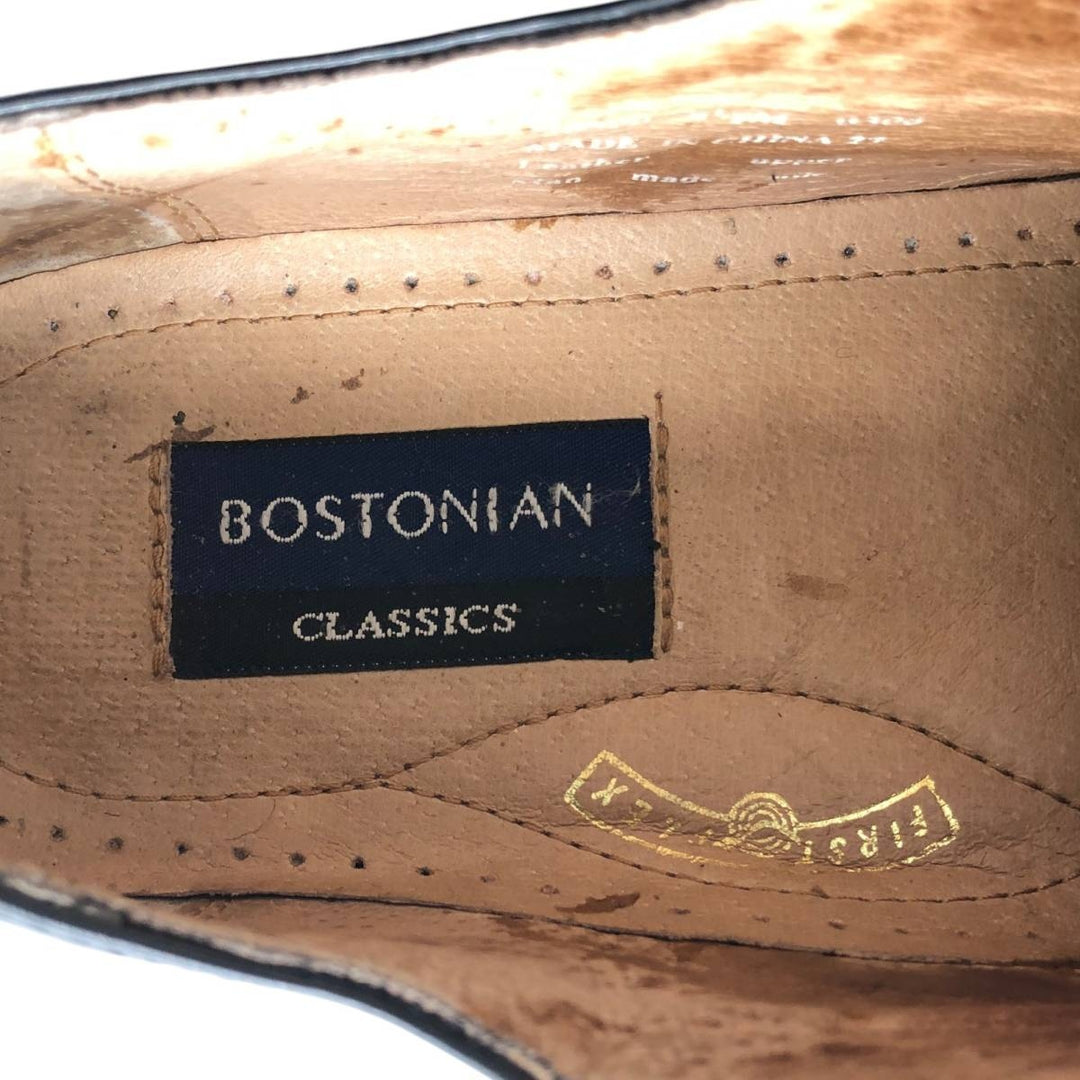Bostonian Classics Straight Tip Shoes, Size 8 1/2M Men's 26.5cm genuine leather black type Vintage Second Hand