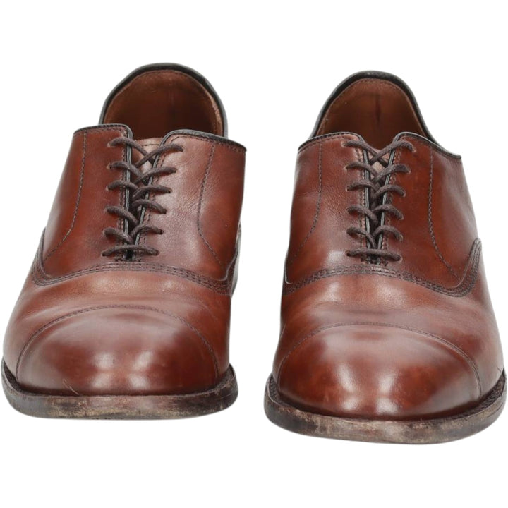 Allen Edmonds Park Avenue Straight Tip Shoes, Made in USA, Size 8 1/2E Men's 26.5cm genuine leather brown type Vintage Second Hand