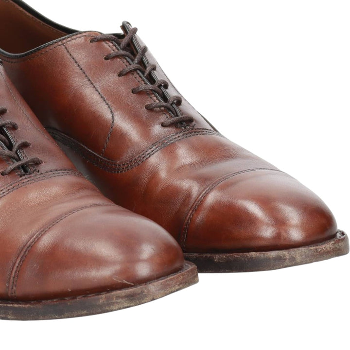 Allen Edmonds Park Avenue Straight Tip Shoes, Made in USA, Size 8 1/2E Men's 26.5cm genuine leather brown type Vintage Second Hand