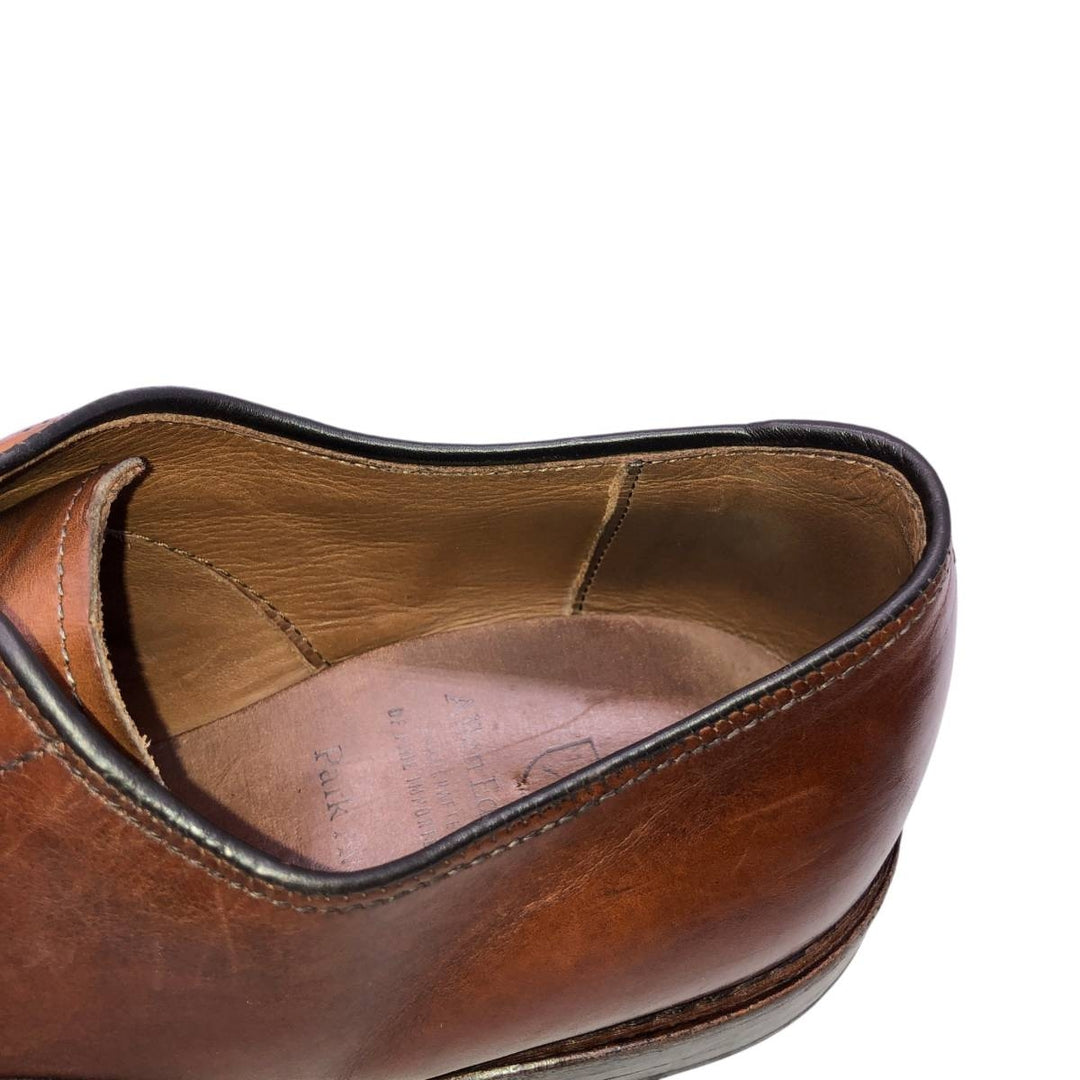 Allen Edmonds Park Avenue Straight Tip Shoes, Made in USA, Size 8 1/2E Men's 26.5cm genuine leather brown type Vintage Second Hand