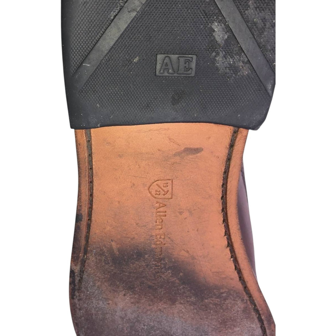 Allen Edmonds Park Avenue Straight Tip Shoes, Made in USA, Size 8 1/2E Men's 26.5cm genuine leather brown type Vintage Second Hand