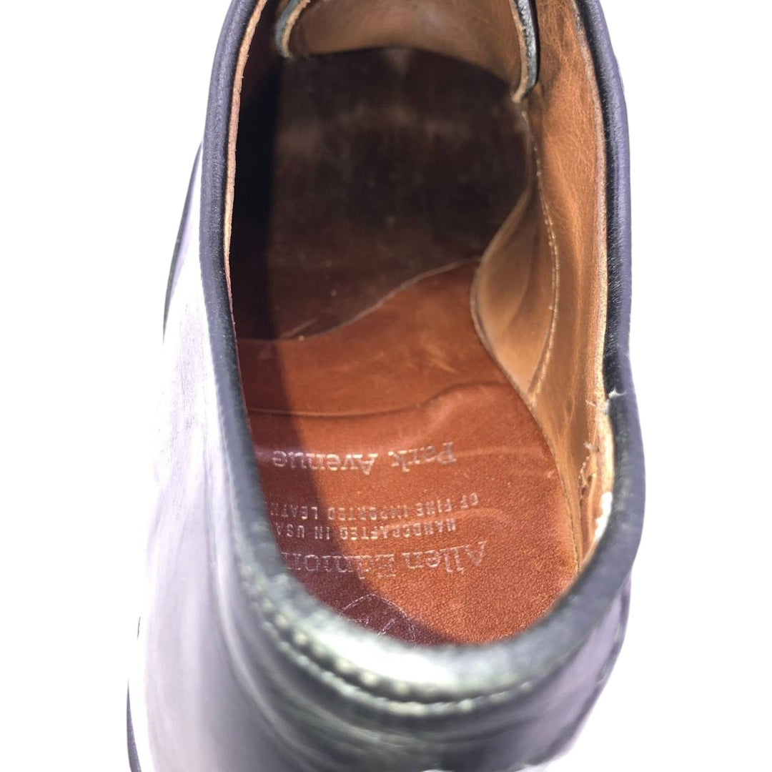 Allen Edmonds Park Avenue Straight Tip Shoes, Made in USA, Size 8 1/2 E Men's 26.5cm genuine leather black type Vintage Second Hand