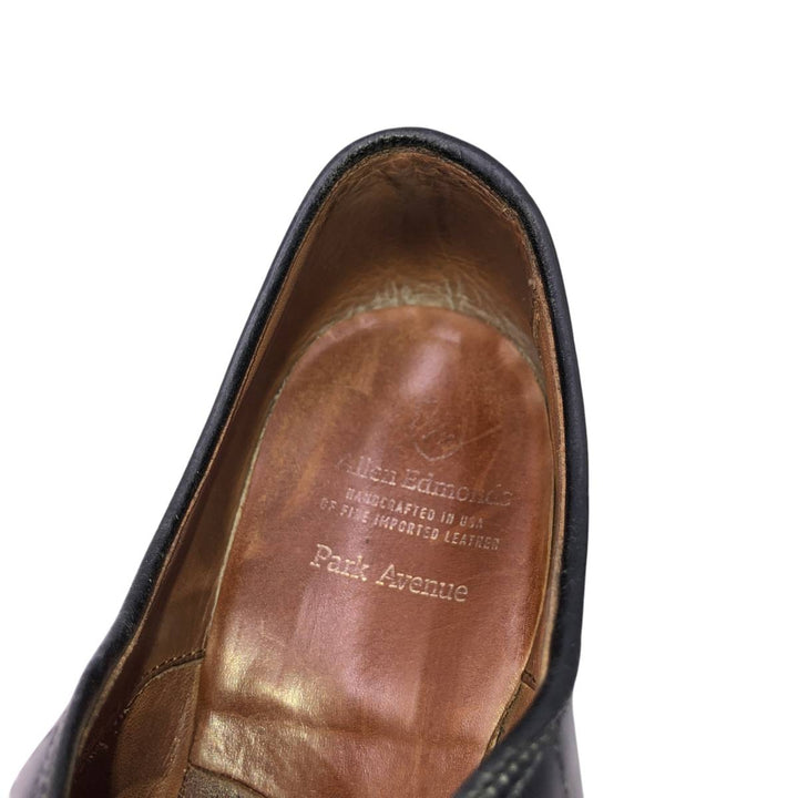 Allen Edmonds Park Avenue Straight Tip Shoes, Made in USA, Size 8 1/2 E Men's 26.5cm genuine leather black type Vintage Second Hand
