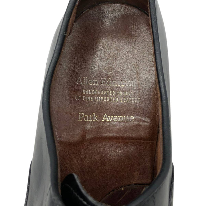 Allen Edmonds Park Avenue Straight Tip Shoes, Made in USA, Size 8 1/2 E Men's 26.5cm genuine leather black type Vintage Second Hand