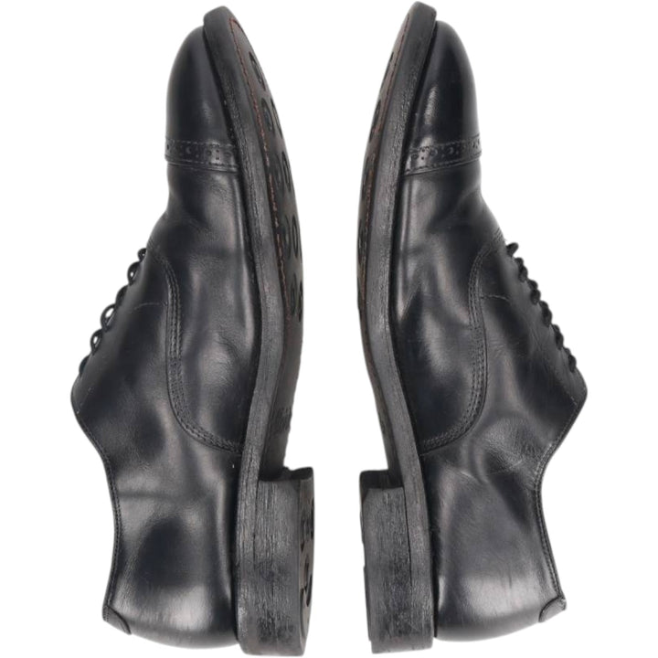 Allen Edmonds Fifth Avenue Straight Tip Shoes, Size 8 1/2E Men's 26.5cm unclear black type Vintage Second Hand