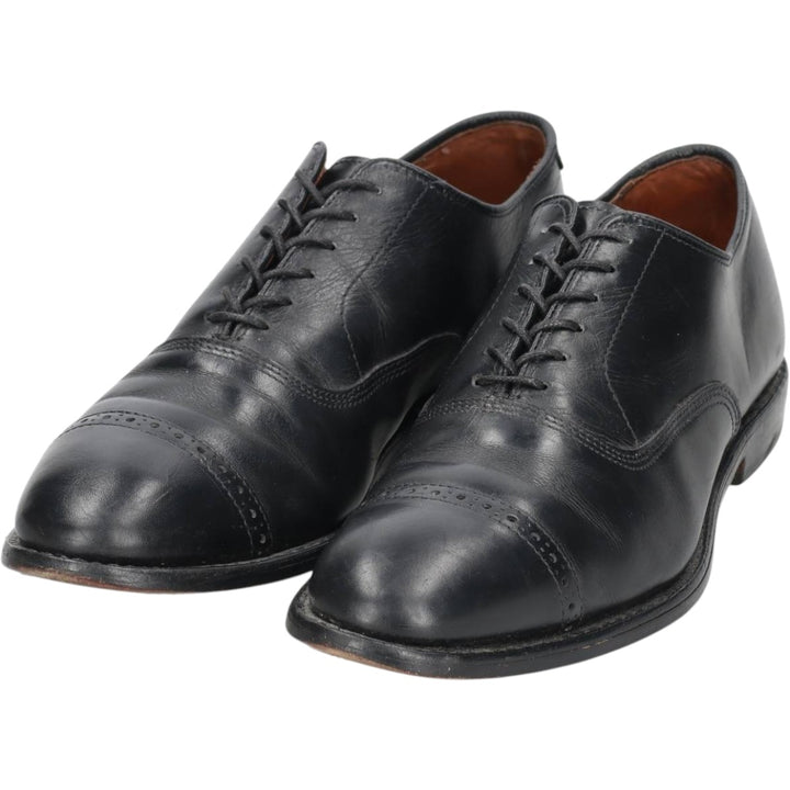 Allen Edmonds Fifth Avenue Semi-Brogue Straight Tip Shoes, Made in USA, Size 9 1/2 D (Men's equivalent to 10.8" /saa016342 Men's 27.5cm genuine leather black type Vintage Second Hand