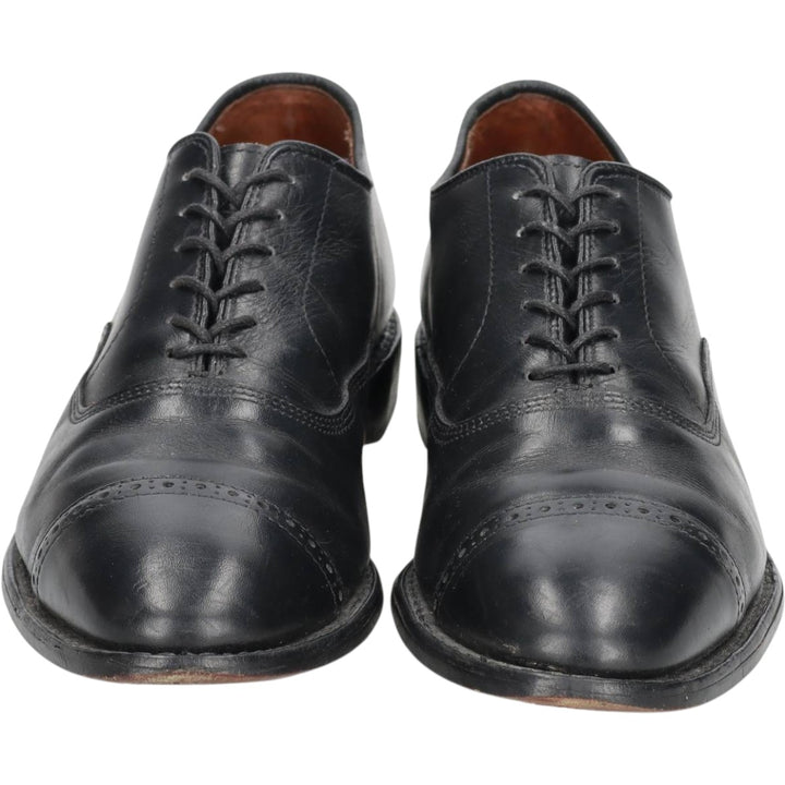 Allen Edmonds Fifth Avenue Semi-Brogue Straight Tip Shoes, Made in USA, Size 9 1/2 D (Men's equivalent to 10.8" /saa016342 Men's 27.5cm genuine leather black type Vintage Second Hand