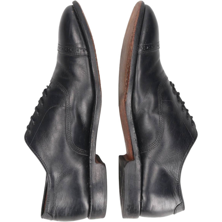 Allen Edmonds Fifth Avenue Semi-Brogue Straight Tip Shoes, Made in USA, Size 9 1/2 D (Men's equivalent to 10.8" /saa016342 Men's 27.5cm genuine leather black type Vintage Second Hand