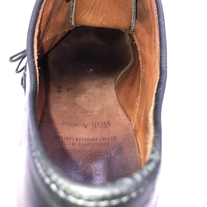 Allen Edmonds Fifth Avenue Semi-Brogue Straight Tip Shoes, Made in USA, Size 9 1/2 D (Men's equivalent to 10.8" /saa016342 Men's 27.5cm genuine leather black type Vintage Second Hand