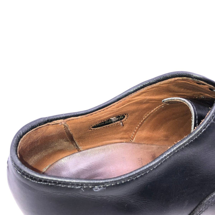 Allen Edmonds Fifth Avenue Semi-Brogue Straight Tip Shoes, Made in USA, Size 9 1/2 D (Men's equivalent to 10.8" /saa016342 Men's 27.5cm genuine leather black type Vintage Second Hand