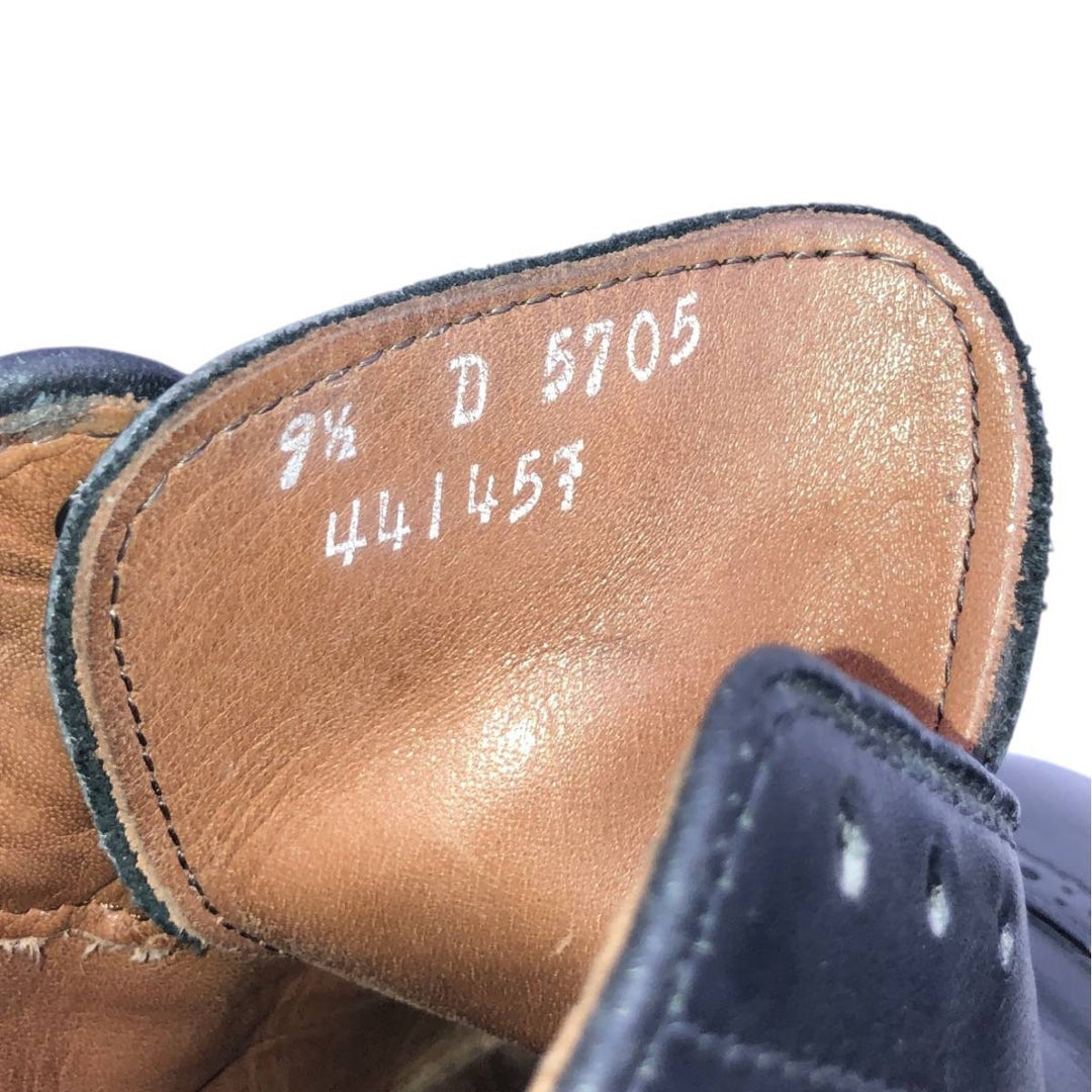 Allen Edmonds Fifth Avenue Semi-Brogue Straight Tip Shoes, Made in USA, Size 9 1/2 D (Men's equivalent to 10.8" /saa016342 Men's 27.5cm genuine leather black type Vintage Second Hand