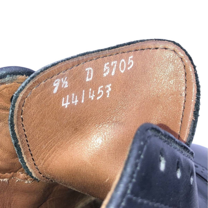 Allen Edmonds Fifth Avenue Semi-Brogue Straight Tip Shoes, Made in USA, Size 9 1/2 D (Men's equivalent to 10.8" /saa016342 Men's 27.5cm genuine leather black type Vintage Second Hand