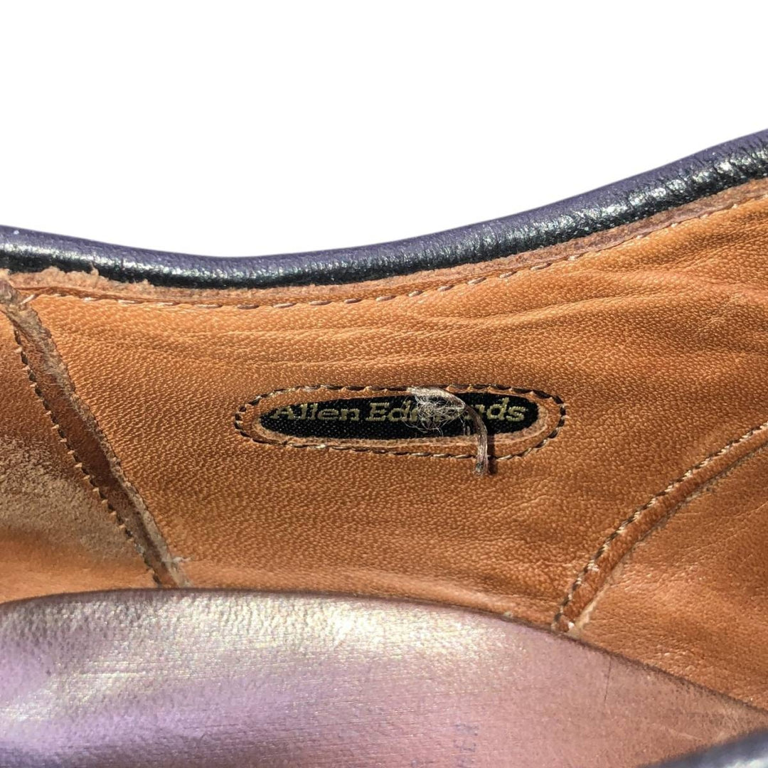 Allen Edmonds Fifth Avenue Semi-Brogue Straight Tip Shoes, Made in USA, Size 9 1/2 D (Men's equivalent to 10.8" /saa016342 Men's 27.5cm genuine leather black type Vintage Second Hand