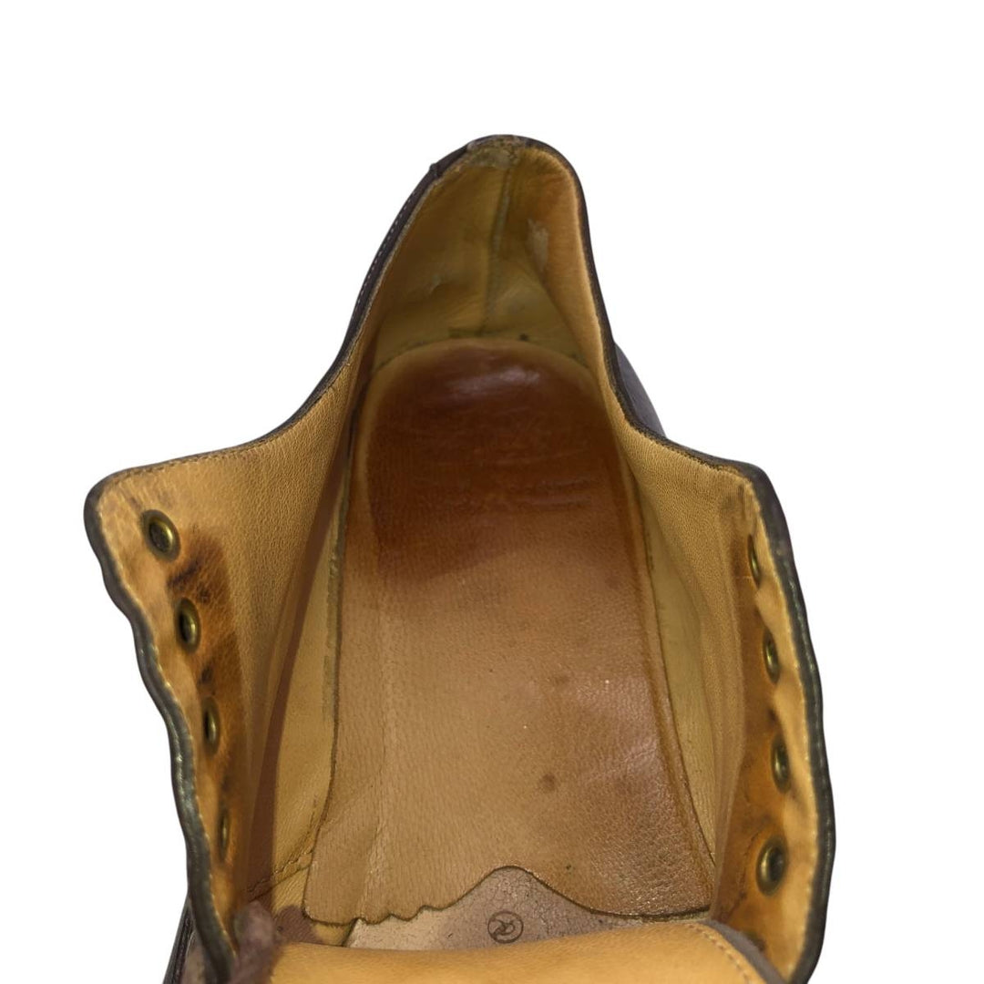 Paraboot U-tip shoes made in France 8 1/2 Men's 27.0cm unclear brown type Vintage Second Hand