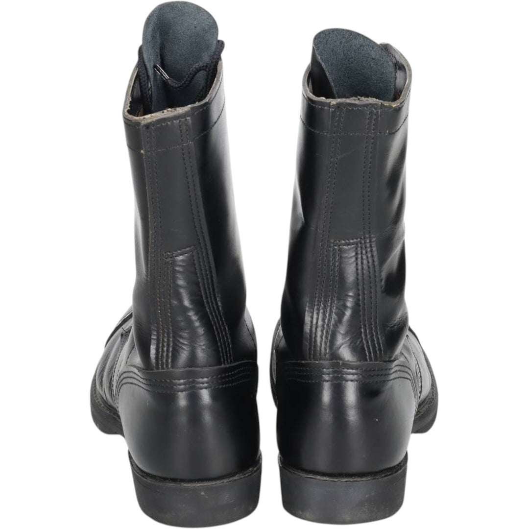 Civilian-made HH BRAND Straight Tip Steel Toe Jump Boots, Made in USA, Size 9E Men's 27.0cm genuine leather black type Vintage Second Hand