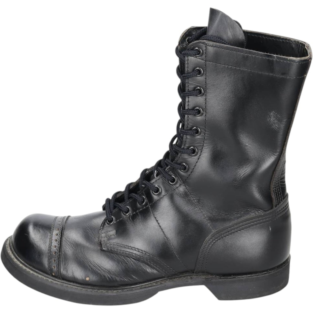 Civilian-made HH BRAND Straight Tip Steel Toe Jump Boots, Made in USA, Size 9E Men's 27.0cm genuine leather black type Vintage Second Hand