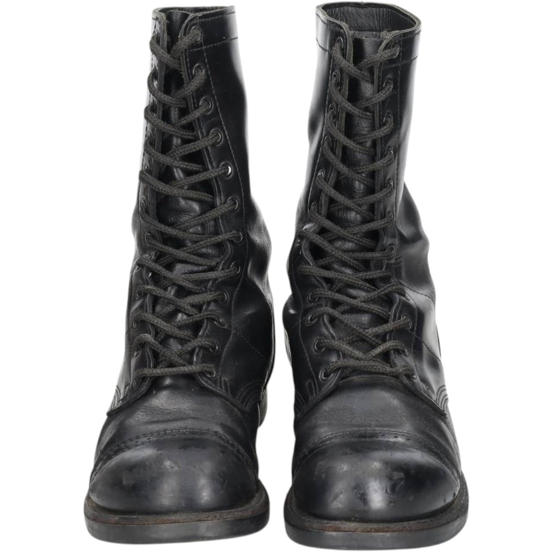 Corcoran Steel Toe Straight Tip Jump Boots, Made in USA, Size 10D Men's 28.0cm genuine leather black type Vintage Second Hand