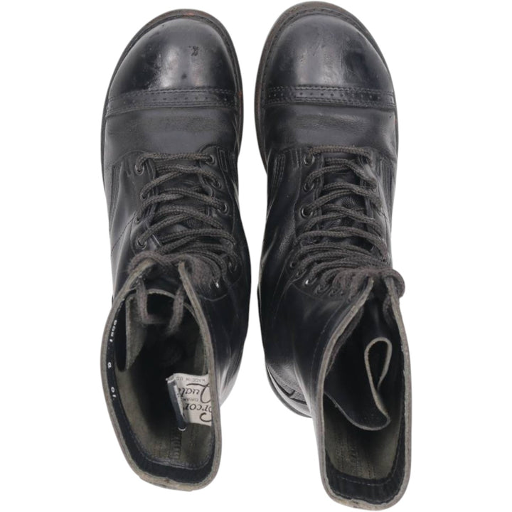 Corcoran Steel Toe Straight Tip Jump Boots, Made in USA, Size 10D Men's 28.0cm genuine leather black type Vintage Second Hand