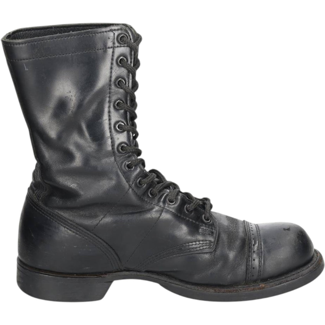 Corcoran Steel Toe Straight Tip Jump Boots, Made in USA, Size 10D Men's 28.0cm genuine leather black type Vintage Second Hand