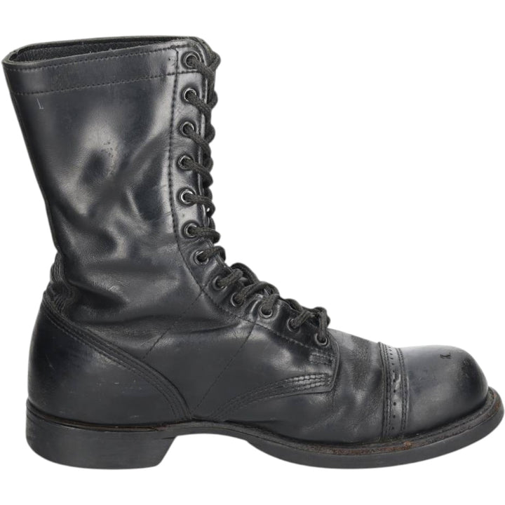 Corcoran Steel Toe Straight Tip Jump Boots, Made in USA, Size 10D Men's 28.0cm genuine leather black type Vintage Second Hand