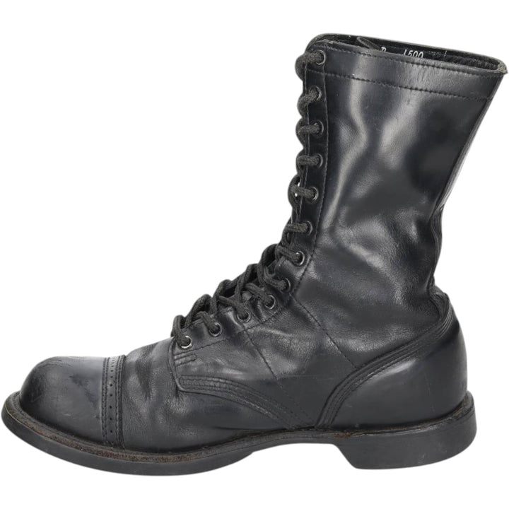 Corcoran Steel Toe Straight Tip Jump Boots, Made in USA, Size 10D Men's 28.0cm genuine leather black type Vintage Second Hand