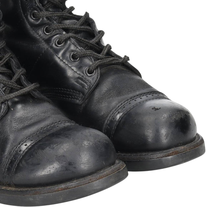 Corcoran Steel Toe Straight Tip Jump Boots, Made in USA, Size 10D Men's 28.0cm genuine leather black type Vintage Second Hand