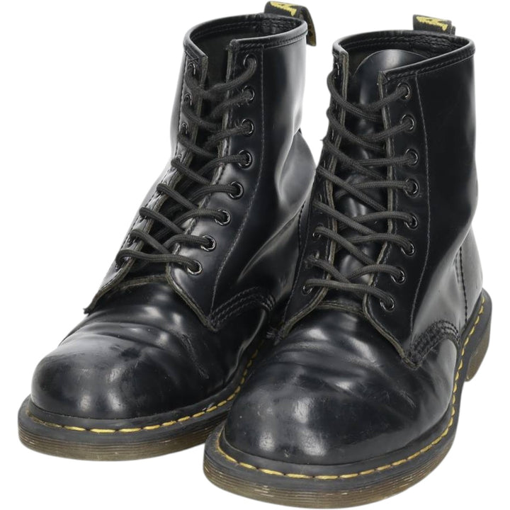 Dr. Martens THE ORIGINAL 8-hole boots, size 7 Men's 26.0cm unclear black type Vintage Second Hand