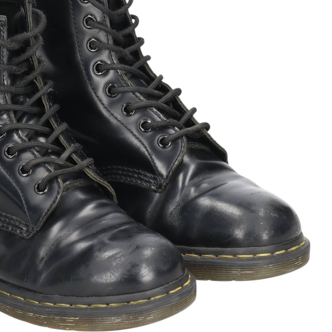 Dr. Martens THE ORIGINAL 8-hole boots, size 7 Men's 26.0cm unclear black type Vintage Second Hand