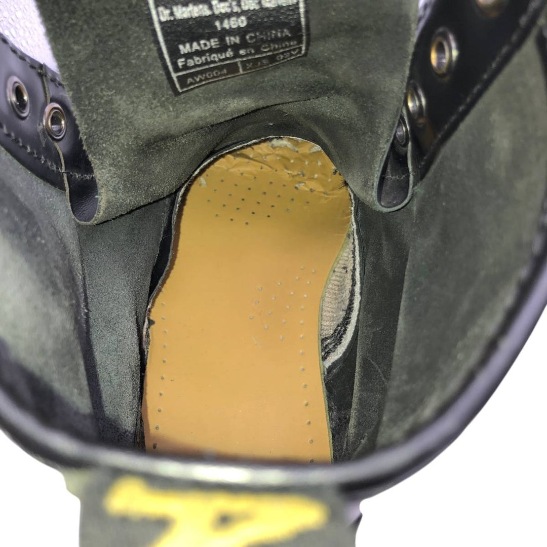 Dr. Martens THE ORIGINAL 8-hole boots, size 7 Men's 26.0cm unclear black type Vintage Second Hand