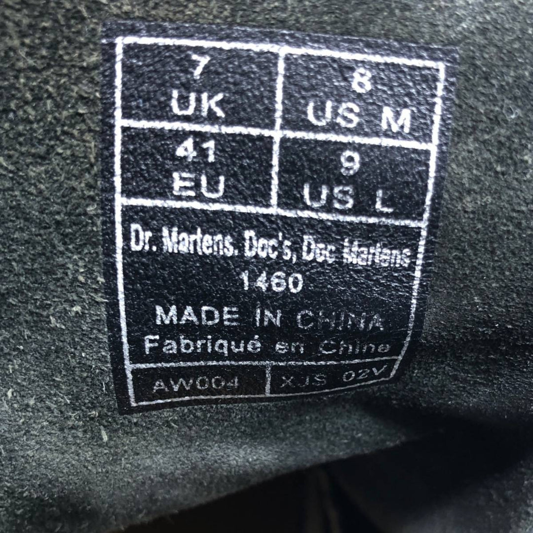 Dr. Martens THE ORIGINAL 8-hole boots, size 7 Men's 26.0cm unclear black type Vintage Second Hand
