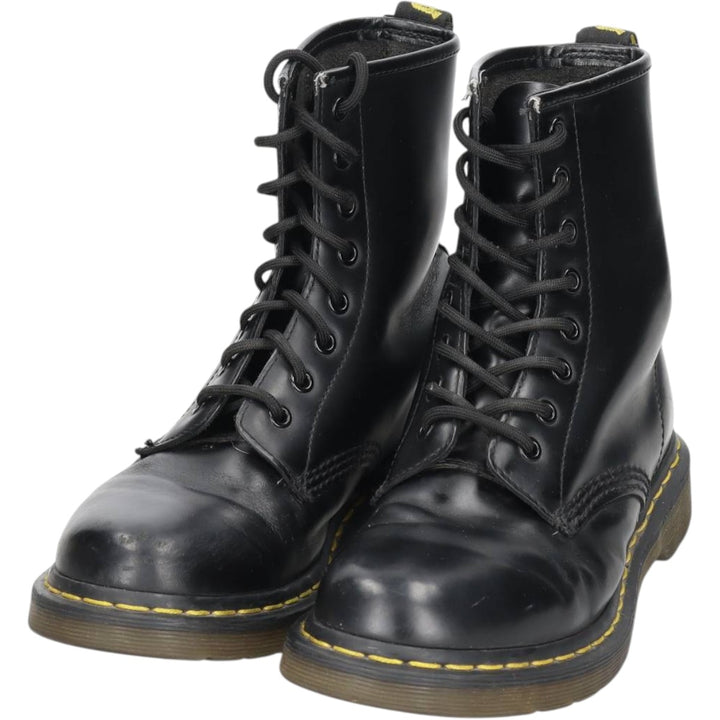 Dr. Martens THE ORIGINAL 8-hole boots, size 7 Men's 26.0cm unclear black type Vintage Second Hand