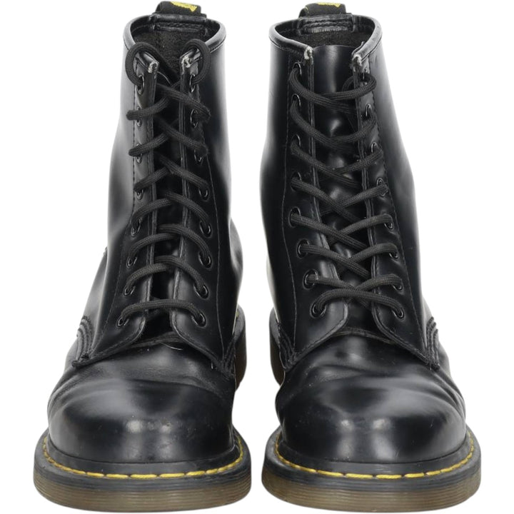 Dr. Martens THE ORIGINAL 8-hole boots, size 7 Men's 26.0cm unclear black type Vintage Second Hand