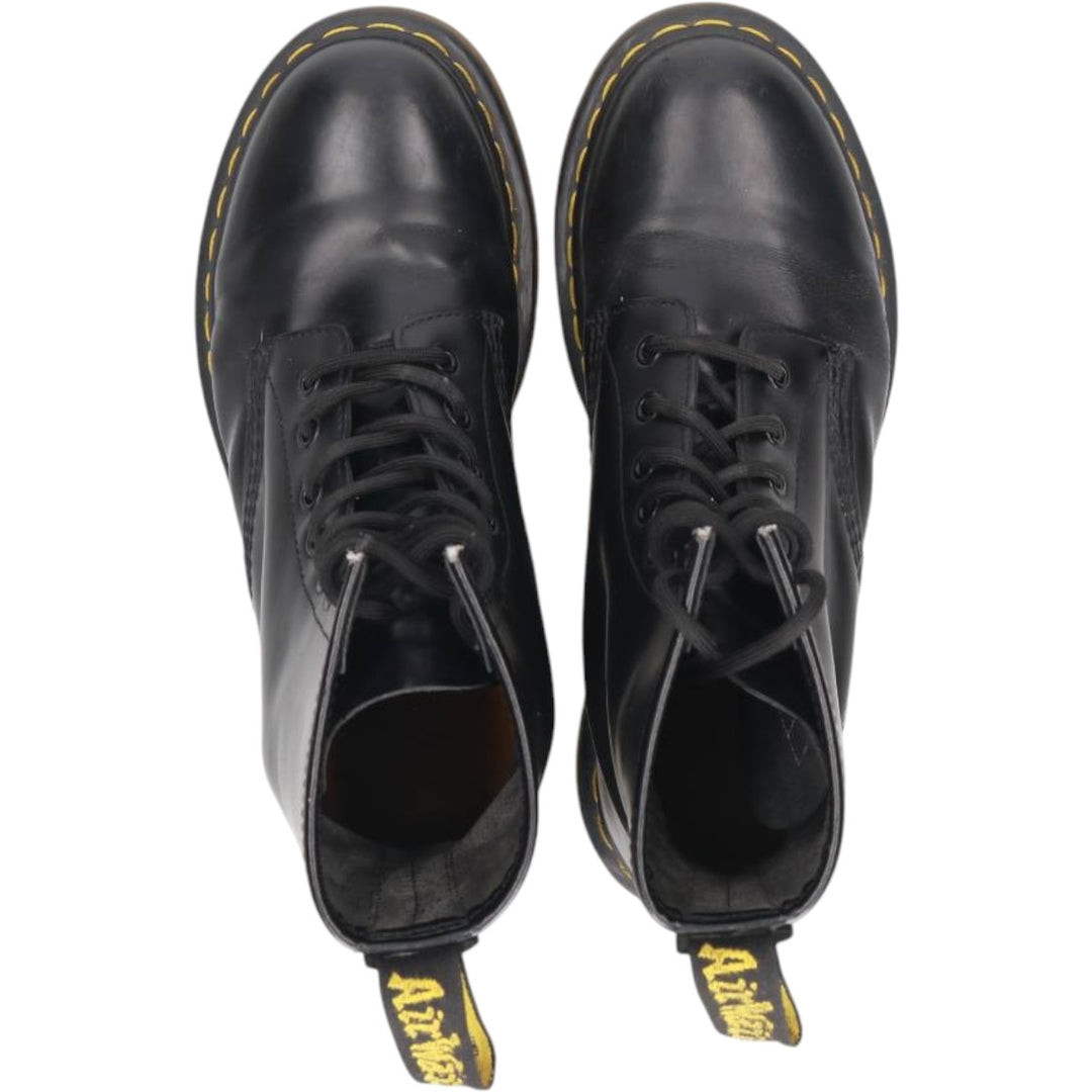 Dr. Martens THE ORIGINAL 8-hole boots, size 7 Men's 26.0cm unclear black type Vintage Second Hand
