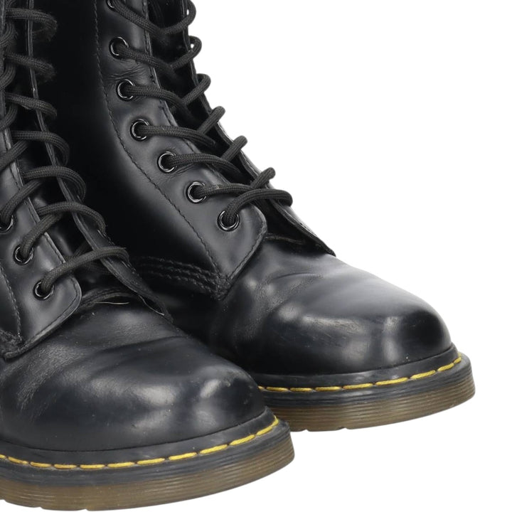 Dr. Martens THE ORIGINAL 8-hole boots, size 7 Men's 26.0cm unclear black type Vintage Second Hand