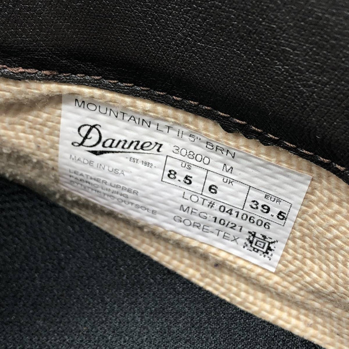 Danner 30800 Mountain Light 2 GORE-TEX Trekking Boots, Made in USA, Size 8.5 Men's 26.5cm genuine leather brown type Vintage Second Hand