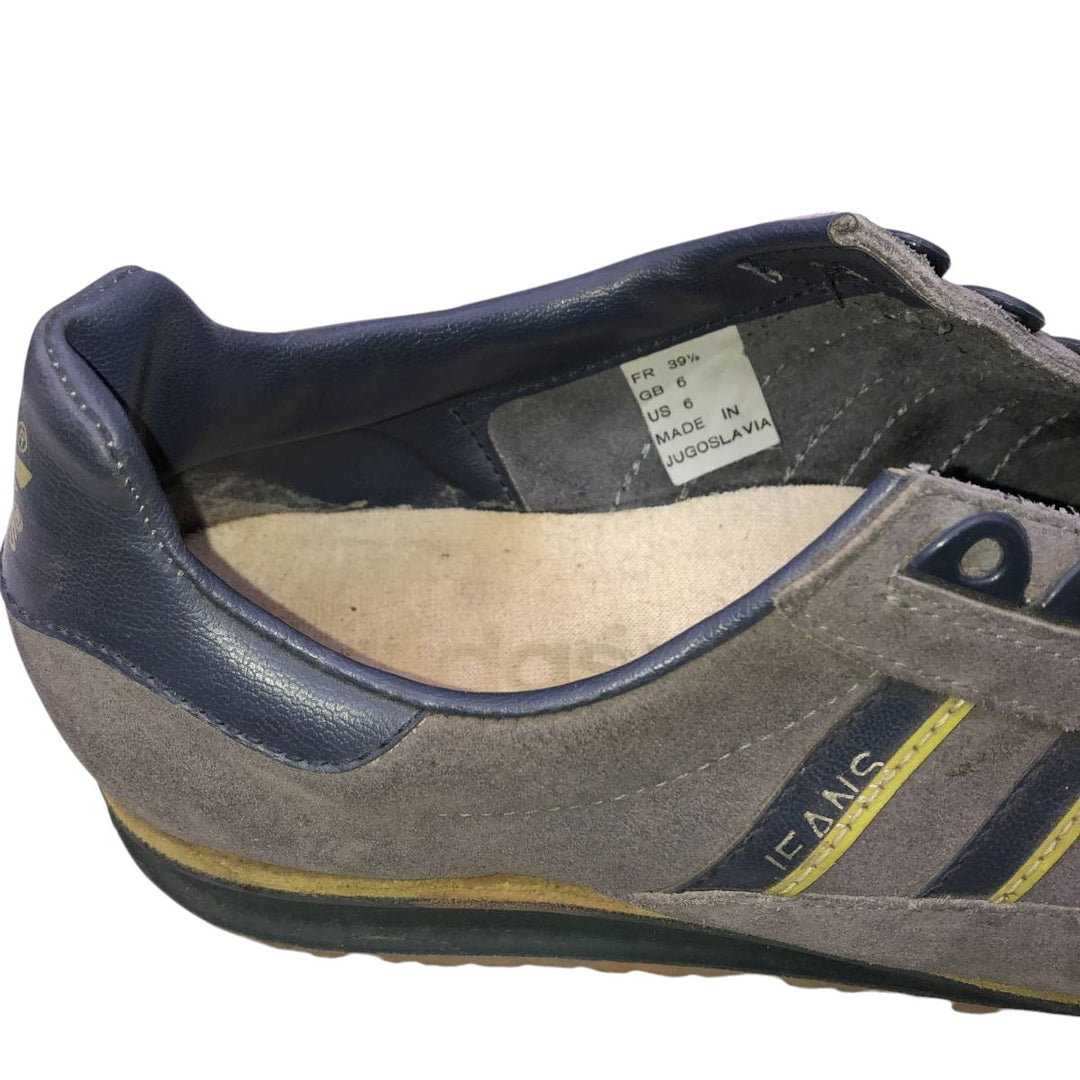 Adidas Jeans sneakers size 6 Women's 24.5cm Genuine Leather Suede gray type Vintage Second Hand