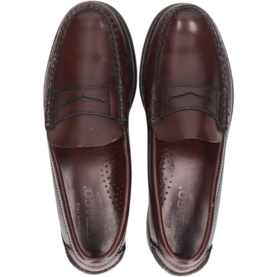 Sebago coin loafers, size 9E Men's 27.0cm genuine leather red type reddish brown Vintage Second Hand