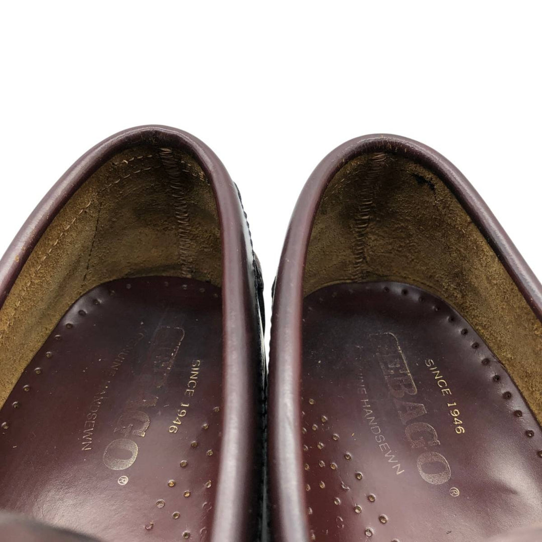 Sebago coin loafers, size 9E Men's 27.0cm genuine leather red type reddish brown Vintage Second Hand