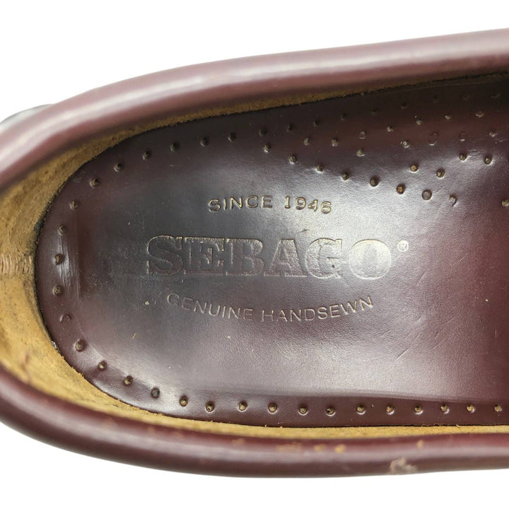 Sebago coin loafers, size 9E Men's 27.0cm genuine leather red type reddish brown Vintage Second Hand