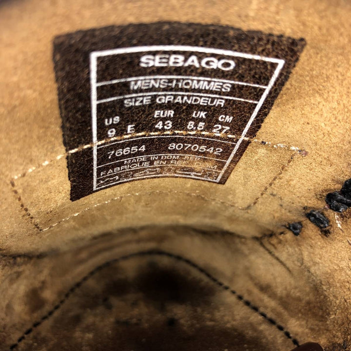 Sebago coin loafers, size 9E Men's 27.0cm genuine leather red type reddish brown Vintage Second Hand